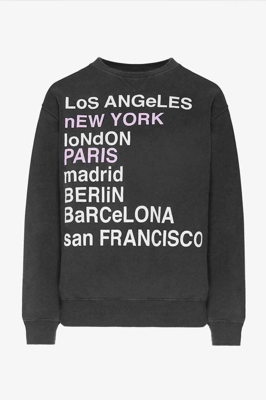 Anine Bing City Love Sweatshirt In Charcoal at Storm Fashion