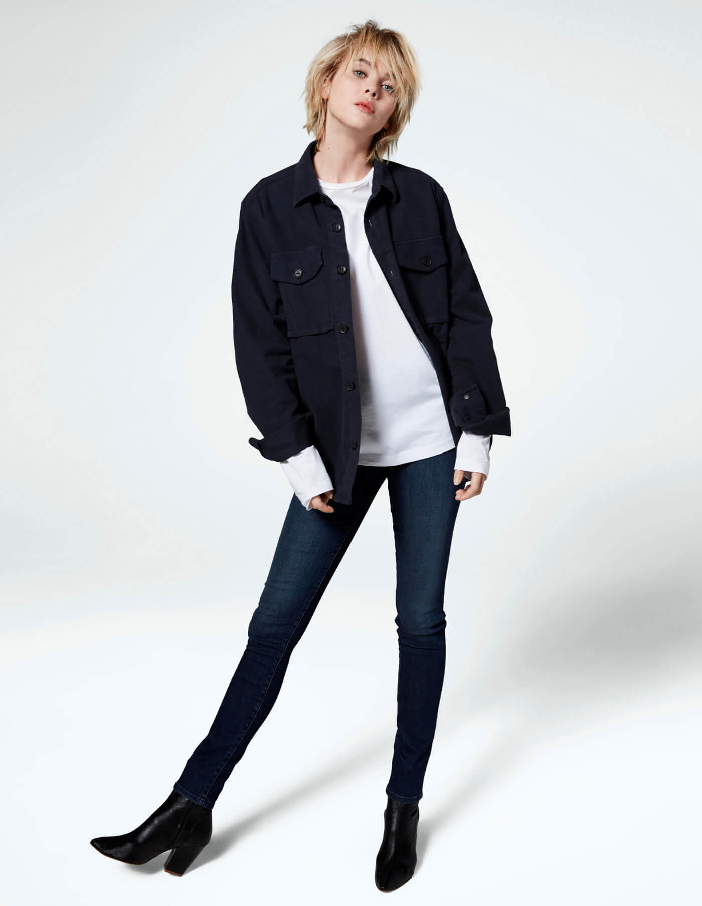 J BRAND Ladies Black Cotton Denim High-Rise Skinny Eyelet Maria Jeans –  ReThread