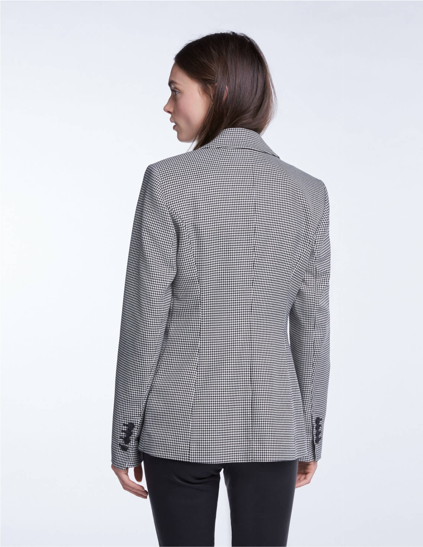 Set Fashion Houndstooth Jacket In Black And White at Storm Fashion