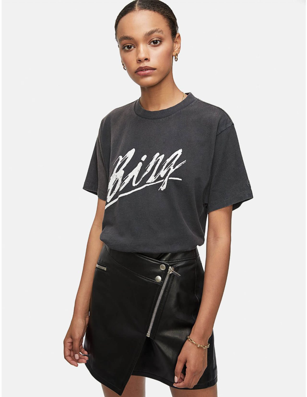 Anine Bing Basic Bing Tshirt In Black at Storm Fashion