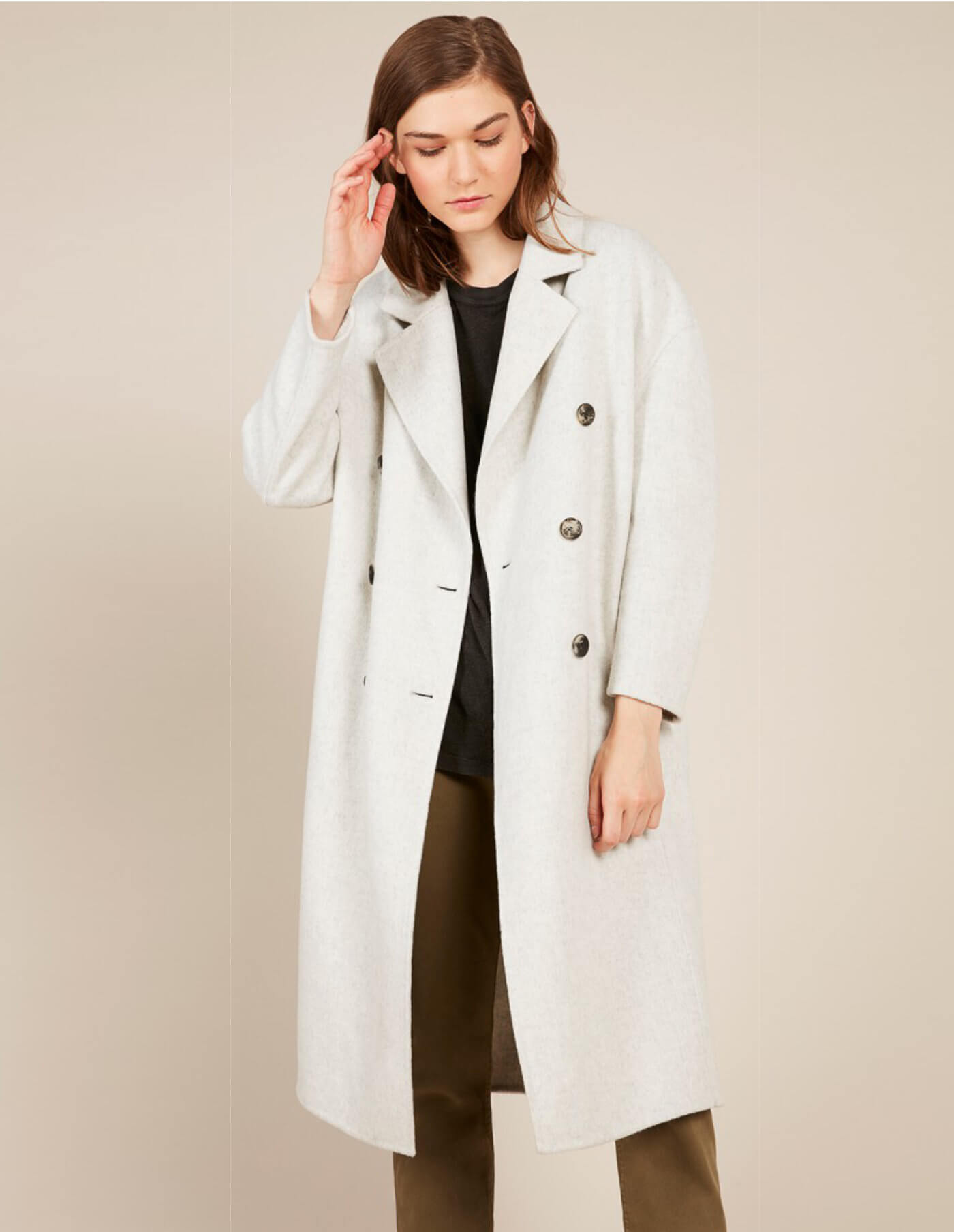 American Vintage Dadoulove Coat In Polaire Chin at Storm Fashion