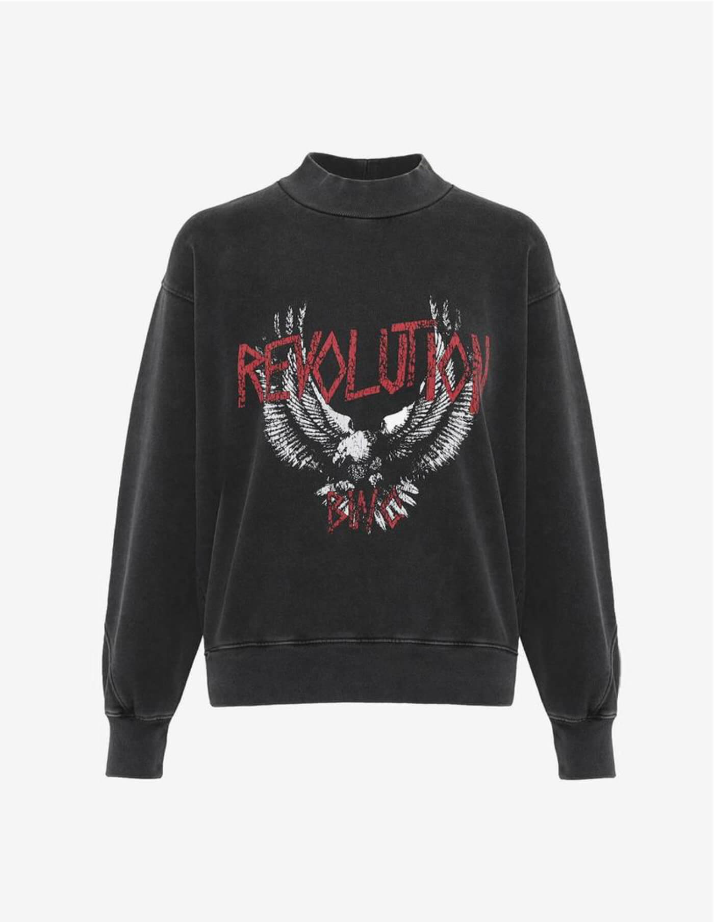 Anine Bing Saint Revolution Sweatshirt In Washed Black at Storm Fashion