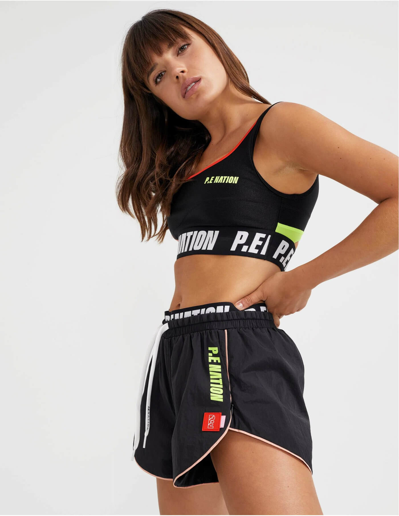 P.E Nation Align Shorts In Black at Storm Fashion