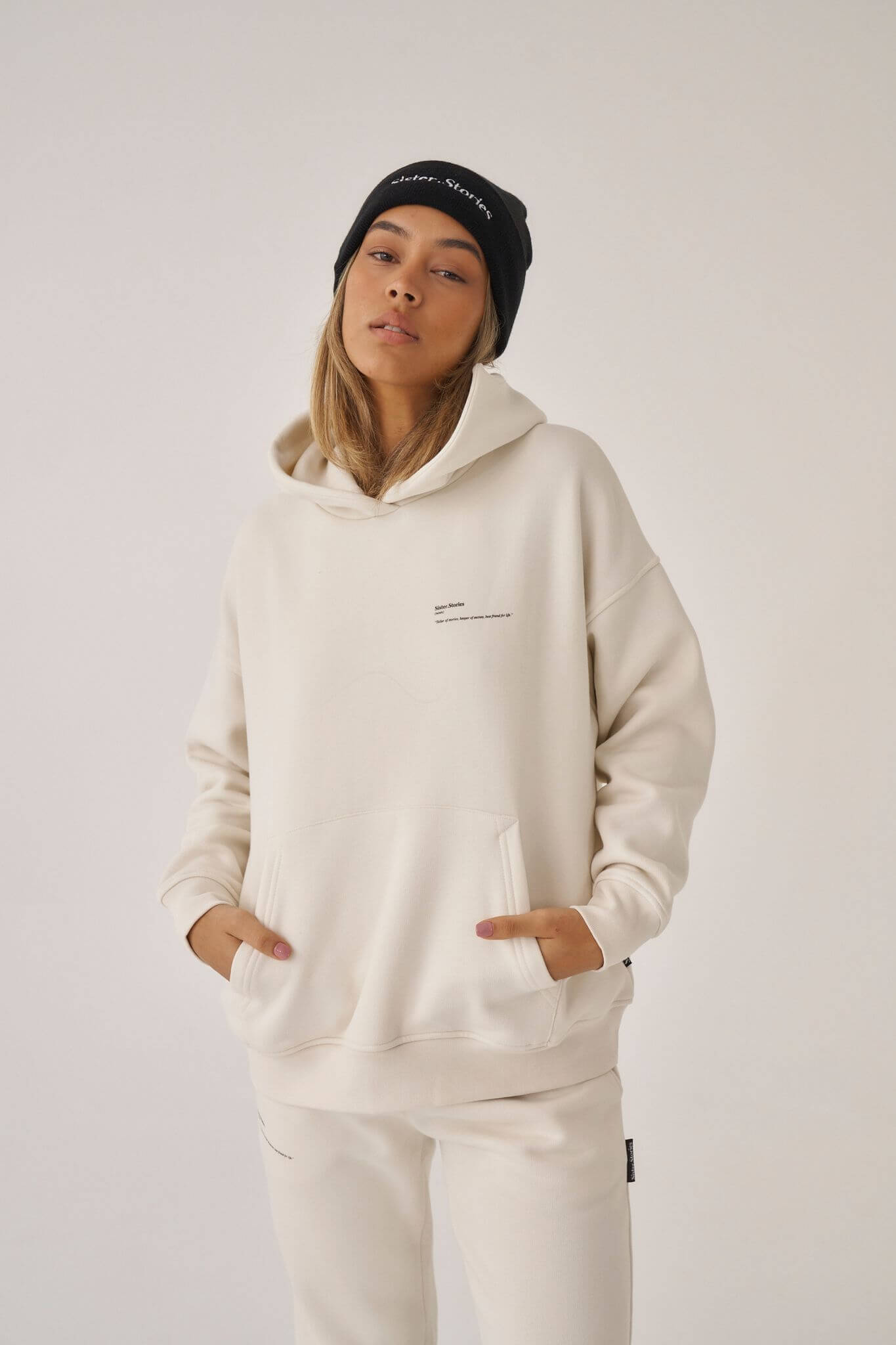 Oversized Hoodie In Off White at Fashion