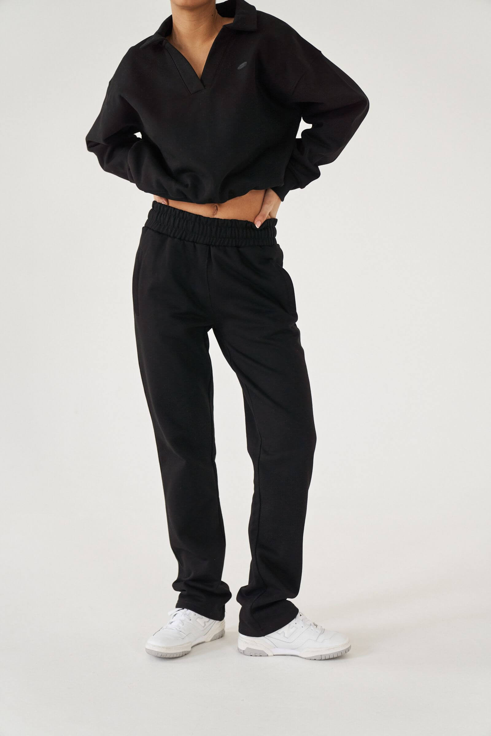 Sister.Stories Straight Leg Joggers In Black at Storm Fashion